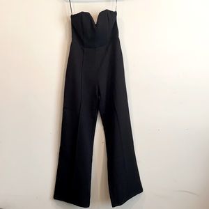 Strapless V Black Jumpsuit